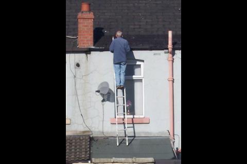 Man on ladder